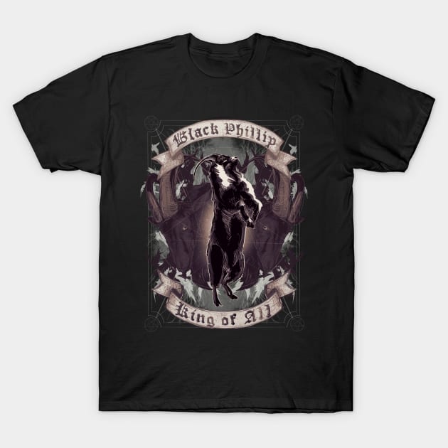 Black Philip T-Shirt by LVBart